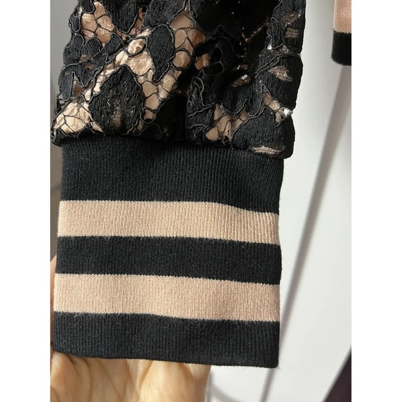 Agent Provocateur pink and black lace varsity jacket size 2 small - Picture 6 of 9